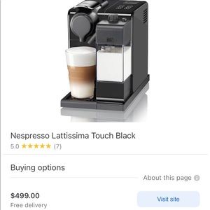 Nespresso Lattissima Touch
Lattissima Touch Black